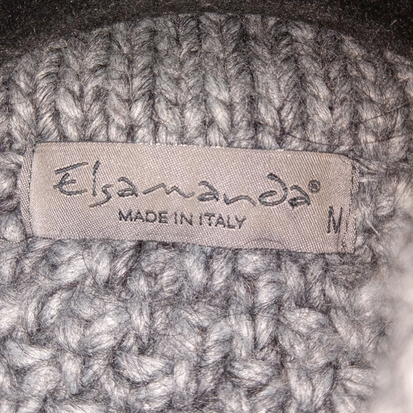 Elsamanda for Anthropologie Gray Oversized Chunky Knit Shrug Medium - Picture 5 of 9